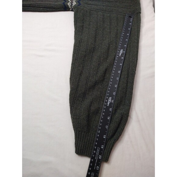 Vintage Cherokee Sweater Size S 90% Cotton Green Made in USA 80s Knit Chunky - Picture 4 of 8